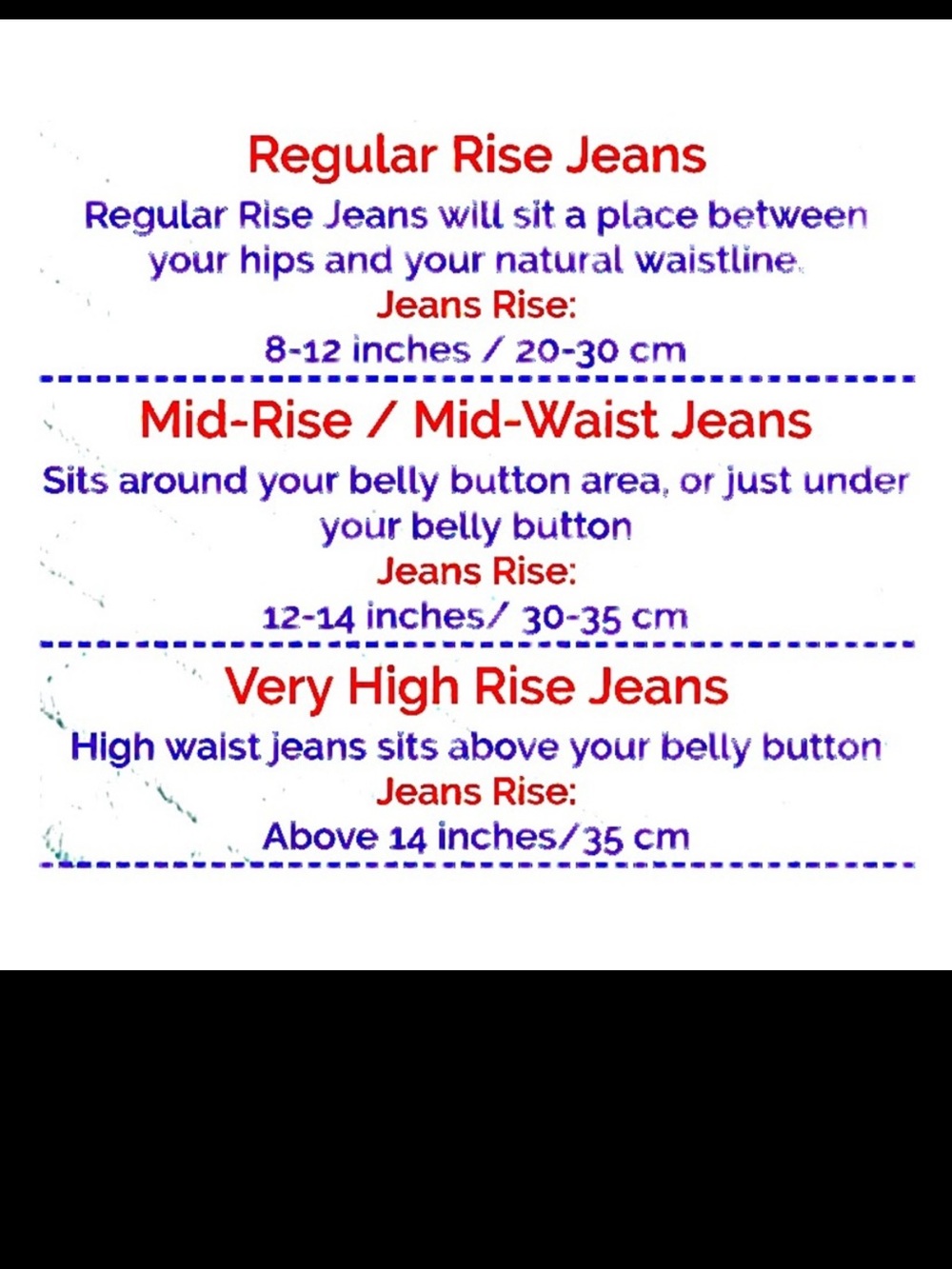 👖JEANS SIZE CHARTS👖 - Picture 14 of 16